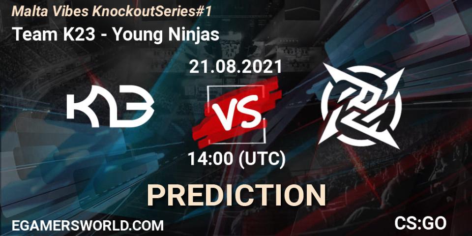 Prognoza Team K23 - Young Ninjas. 21.08.2021 at 14:00, Counter-Strike (CS2), Malta Vibes Knockout Series #1