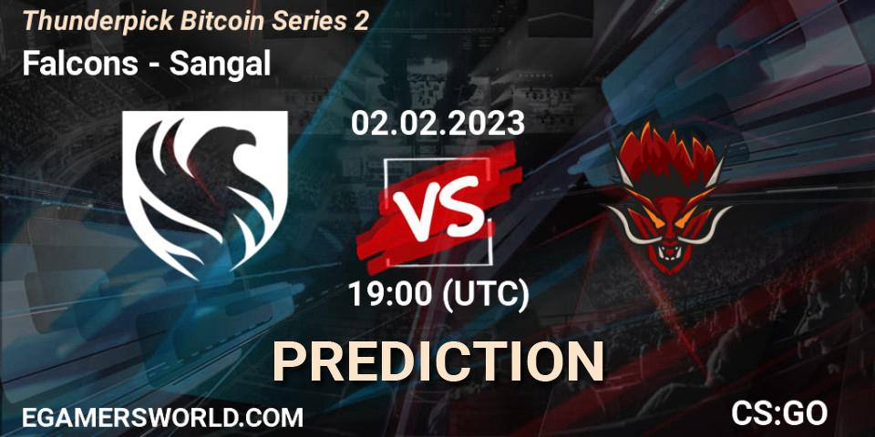 Prognoza Falcons - Sangal. 02.02.23, CS2 (CS:GO), Thunderpick Bitcoin Series 2