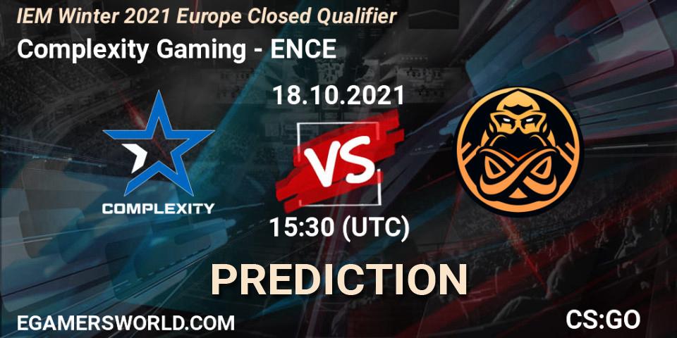 Prognoza Complexity Gaming - ENCE. 18.10.2021 at 15:30, Counter-Strike (CS2), IEM Winter 2021 Europe Closed Qualifier