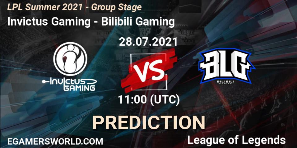 Prognoza Invictus Gaming - Bilibili Gaming. 28.07.21, LoL, LPL Summer 2021 - Group Stage