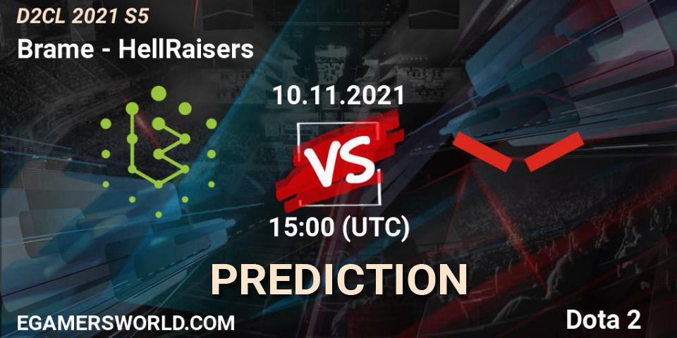 Prognoza Brame - HellRaisers. 10.11.2021 at 16:28, Dota 2, Dota 2 Champions League 2021 Season 5