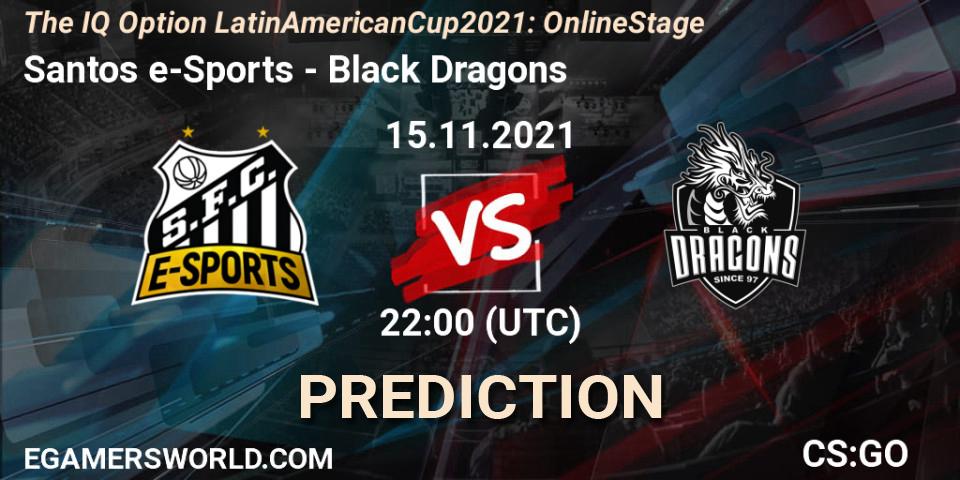 Prognoza Santos e-Sports - Black Dragons. 16.11.21, CS2 (CS:GO), The IQ Option Latin American Cup 2021: Online Stage