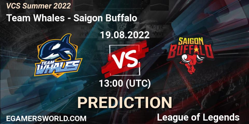 Prognoza Team Whales - Saigon Buffalo. 19.08.2022 at 12:15, LoL, VCS Summer 2022