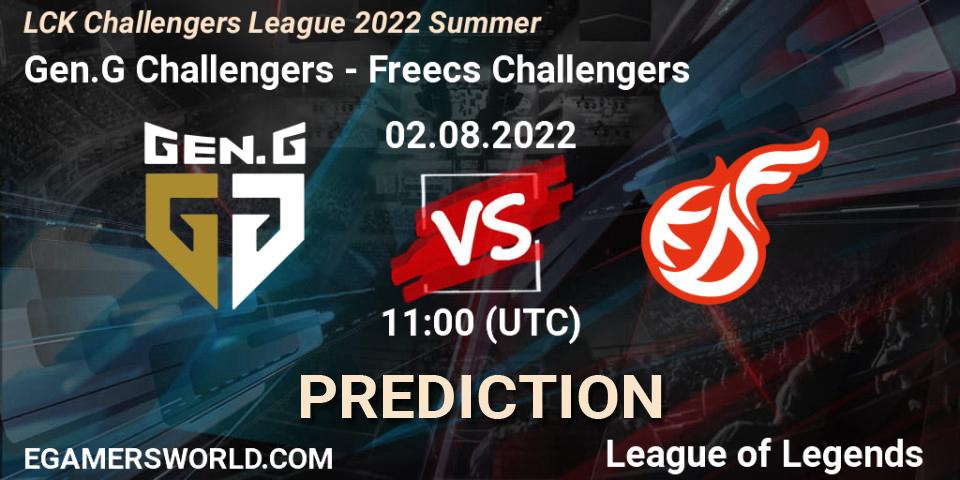 Prognoza Gen.G Challengers - Freecs Challengers. 02.08.2022 at 11:00, LoL, LCK Challengers League 2022 Summer