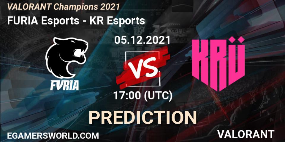 Prognoza FURIA Esports - KRÜ Esports. 05.12.2021 at 17:30, VALORANT, VALORANT Champions 2021