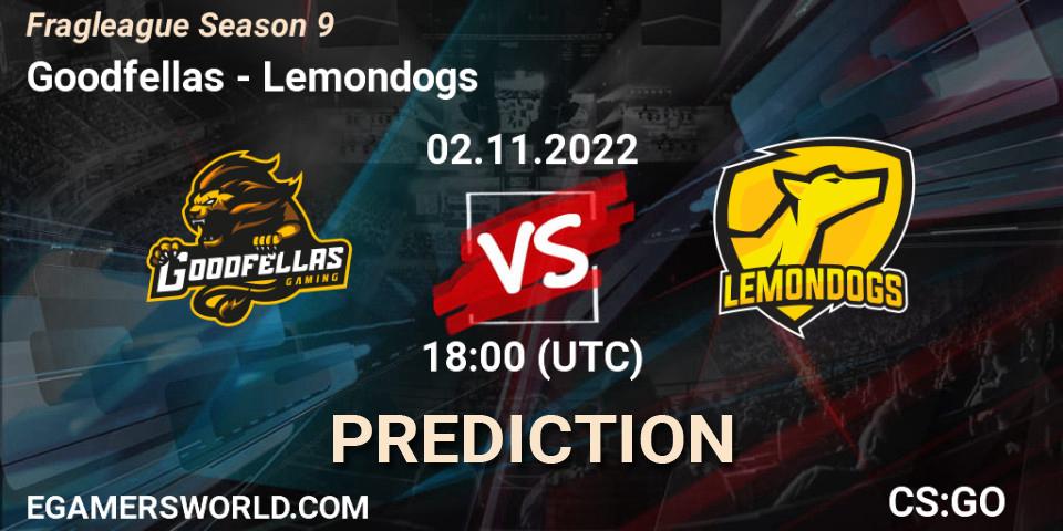 Prognoza Goodfellas - Lemondogs. 02.11.2022 at 18:00, Counter-Strike (CS2), Fragleague Season 9