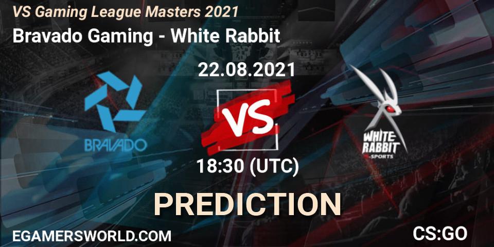 Prognoza Bravado Gaming - White Rabbit. 22.08.2021 at 18:30, Counter-Strike (CS2), VS Gaming League Masters 2021