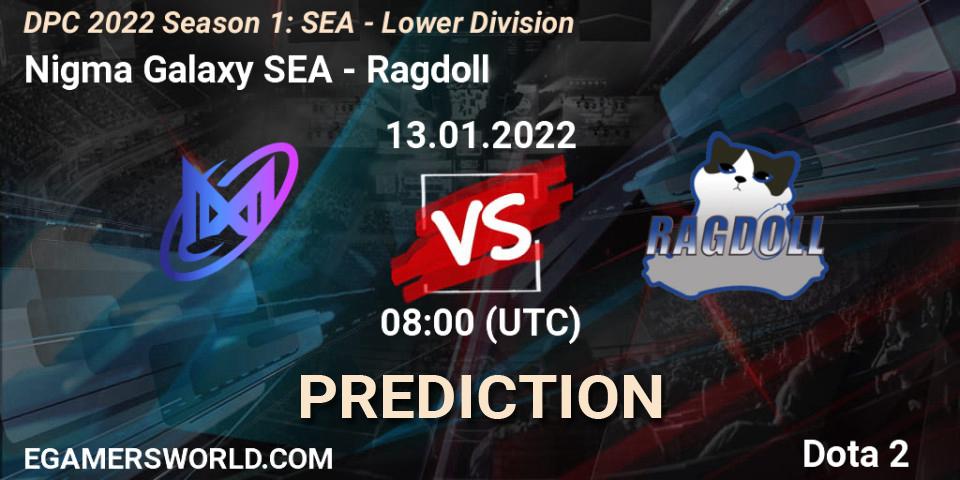 Prognoza Nigma Galaxy SEA - Ragdoll. 13.01.2022 at 08:34, Dota 2, DPC 2022 Season 1: SEA - Lower Division