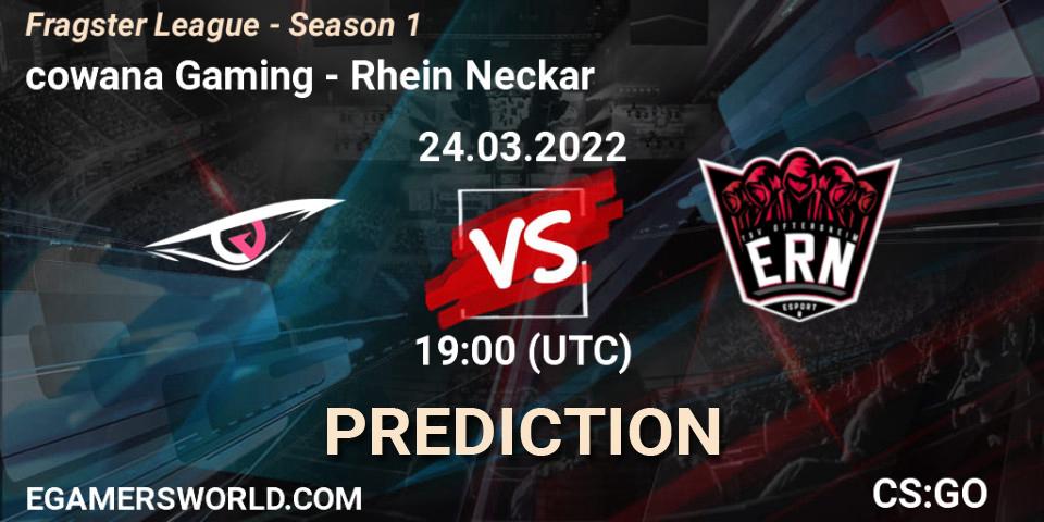 Prognoza cowana Gaming - Rhein Neckar. 24.03.2022 at 19:00, Counter-Strike (CS2), Fragster League - Season 1