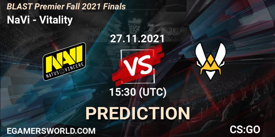 Prognoza NaVi - Vitality. 27.11.2021 at 16:55, Counter-Strike (CS2), BLAST Premier Fall 2021 Finals