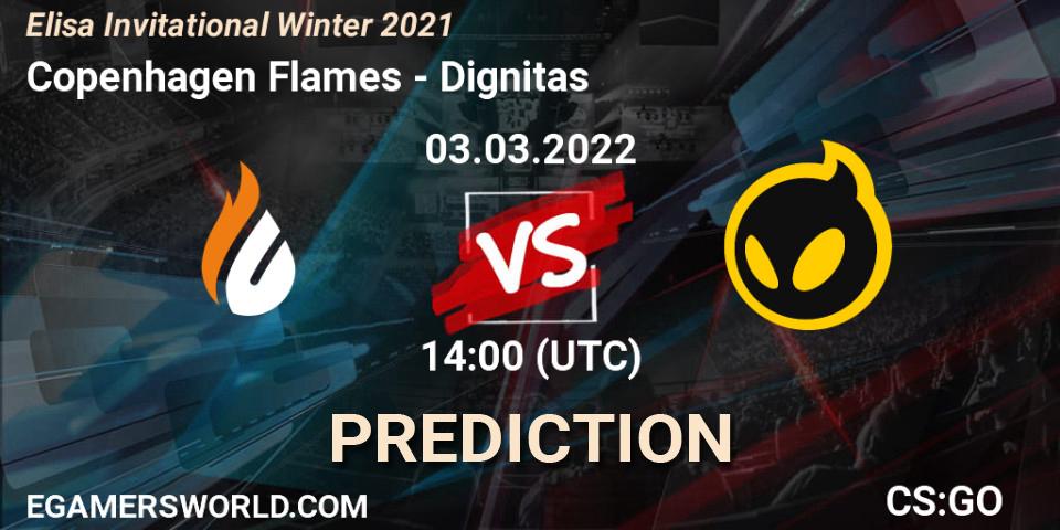 Prognoza Copenhagen Flames - Dignitas. 03.03.2022 at 15:00, Counter-Strike (CS2), Elisa Invitational Winter 2021