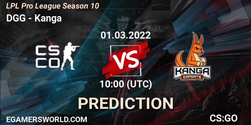 Prognoza DGG Esports - Kanga. 01.03.2022 at 10:00, Counter-Strike (CS2), LPL Pro League 2022 Season 1