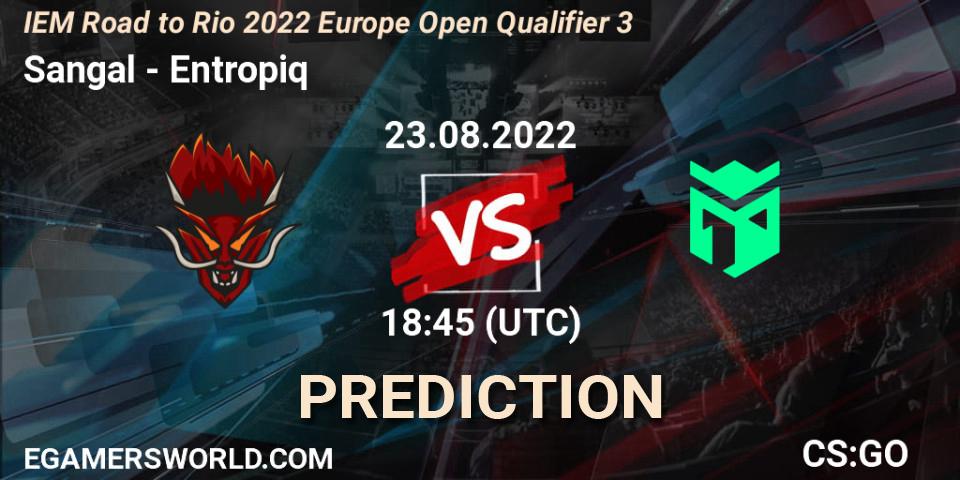 Prognoza Sangal - Entropiq. 23.08.2022 at 18:50, Counter-Strike (CS2), IEM Road to Rio 2022 Europe Open Qualifier 3