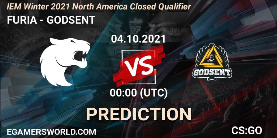 Prognoza FURIA - GODSENT. 04.10.2021 at 00:00, Counter-Strike (CS2), IEM Winter 2021 North America Closed Qualifier