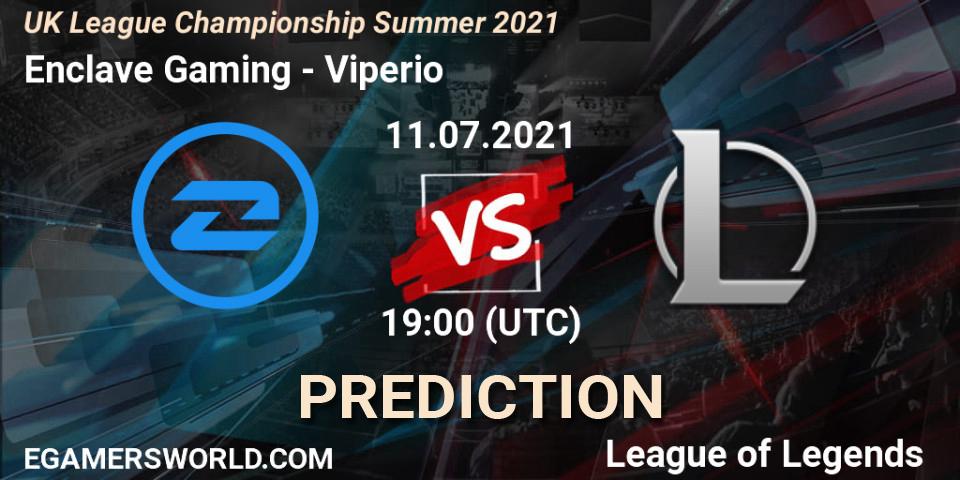 Prognoza Enclave Gaming - Viperio. 11.07.2021 at 19:00, LoL, UK League Championship Summer 2021