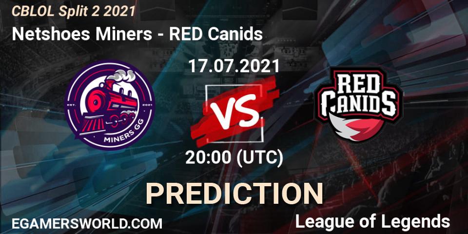 Prognoza Netshoes Miners - RED Canids. 17.07.2021 at 20:00, LoL, CBLOL Split 2 2021