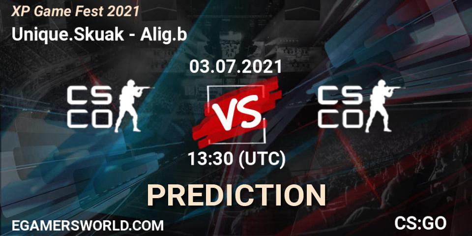 Prognoza Unique.Skuak - Alig.b. 03.07.2021 at 14:10, Counter-Strike (CS2), XP Game Fest 2021