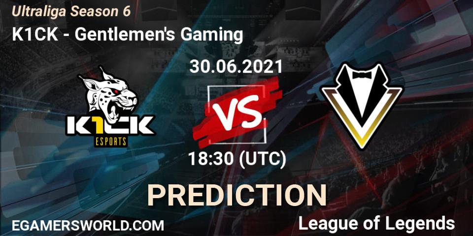 Prognoza K1CK - Gentlemen's Gaming. 09.06.2021 at 16:30, LoL, Ultraliga Season 6
