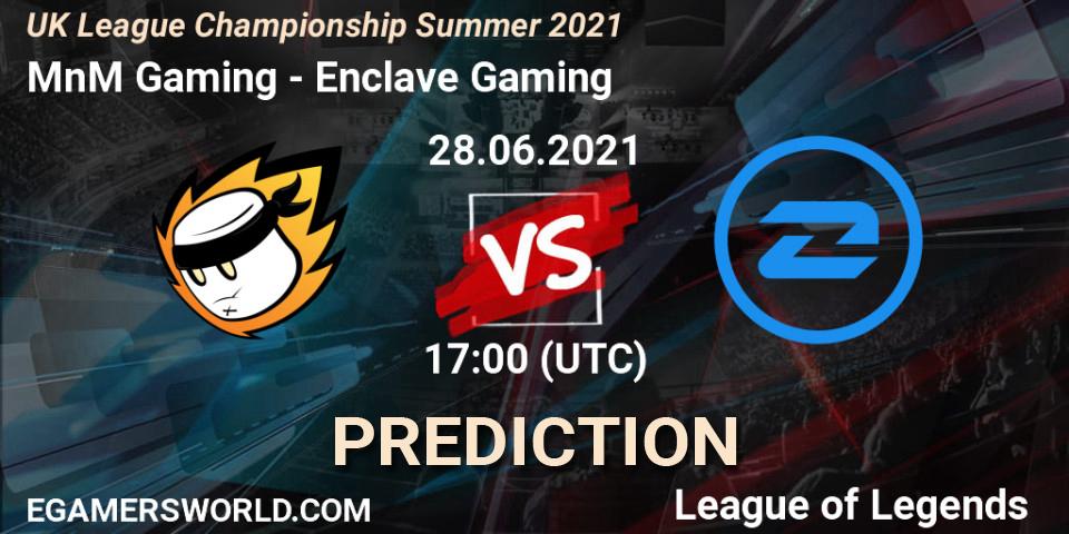 Prognoza MnM Gaming - Enclave Gaming. 28.06.2021 at 17:00, LoL, UK League Championship Summer 2021