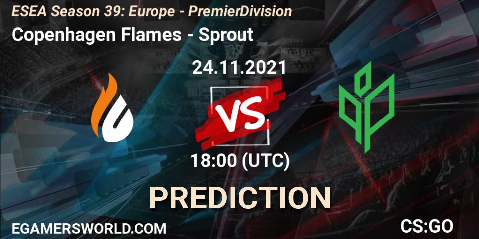 Prognoza Copenhagen Flames - Sprout. 02.12.21, CS2 (CS:GO), ESEA Season 39: Europe - Premier Division