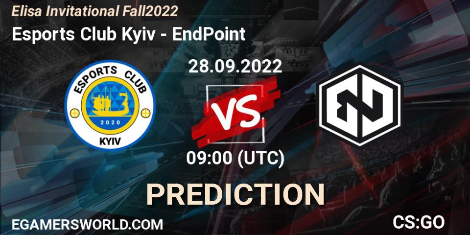 Prognoza Esports Club Kyiv - EndPoint. 28.09.2022 at 09:00, Counter-Strike (CS2), Elisa Invitational Fall 2022