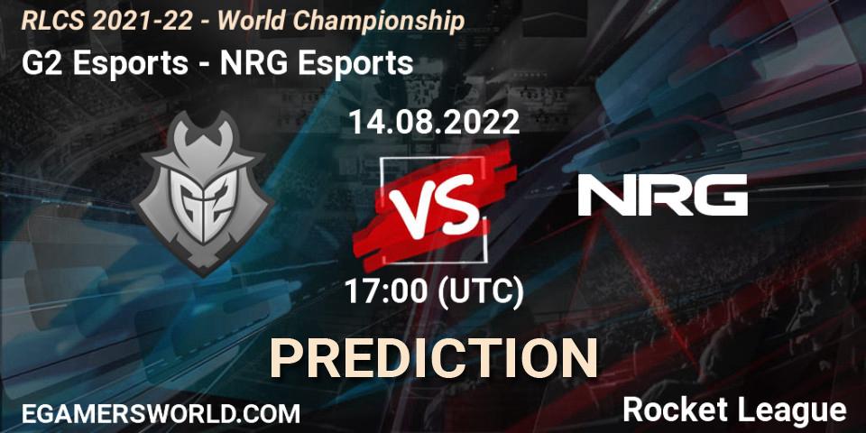 Prognoza G2 Esports - NRG Esports. 14.08.22, Rocket League, RLCS 2021-22 - World Championship