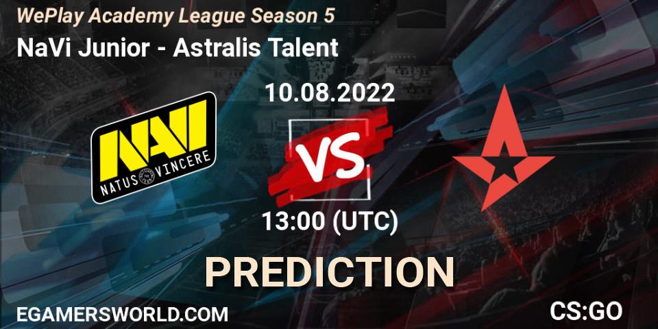 Prognoza NaVi Junior - Astralis Talent. 10.08.2022 at 13:00, Counter-Strike (CS2), WePlay Academy League Season 5