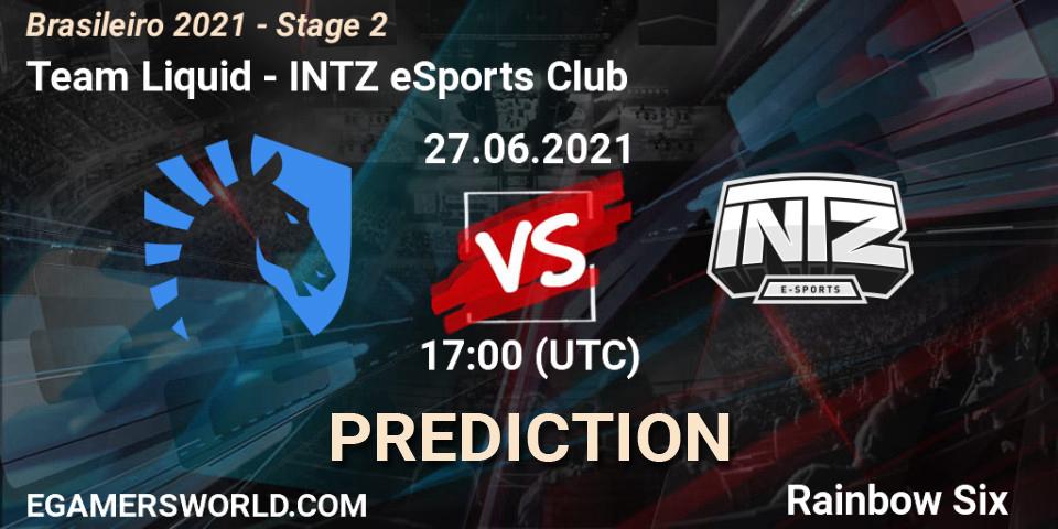 Prognoza Team Liquid - INTZ eSports Club. 27.06.2021 at 17:00, Rainbow Six, Brasileirão 2021 - Stage 2