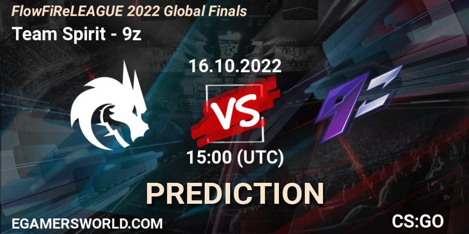 Prognoza Team Spirit - 9z. 16.10.2022 at 16:20, Counter-Strike (CS2), FlowFiReLEAGUE 2022 Global Finals
