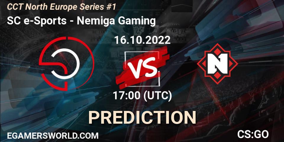 Prognoza SC e-Sports - Nemiga Gaming. 16.10.2022 at 17:45, Counter-Strike (CS2), CCT North Europe Series #1