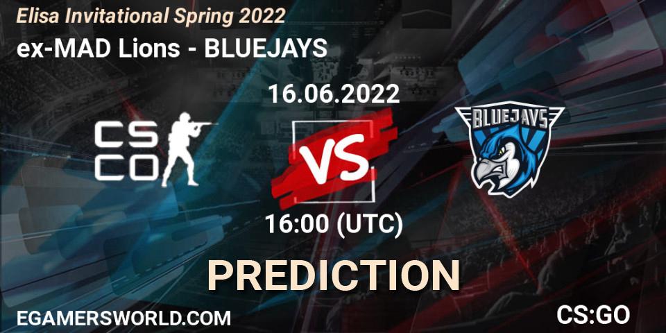 Prognoza ex-MAD Lions - BLUEJAYS. 16.06.2022 at 16:00, Counter-Strike (CS2), Elisa Invitational Spring 2022