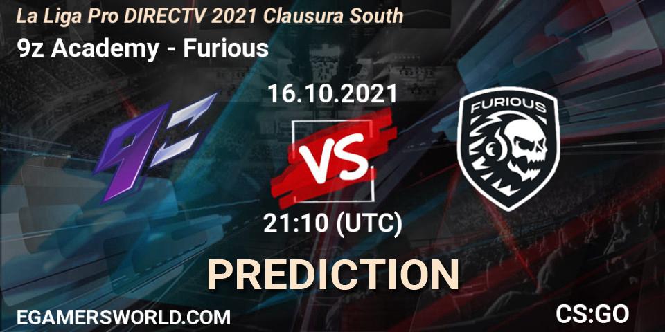 Prognoza 9z Academy - Furious. 16.10.2021 at 21:10, Counter-Strike (CS2), La Liga Season 4: Sur Pro Division - Clausura
