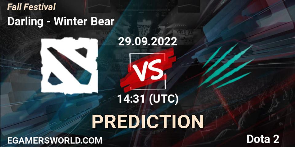 Prognoza Darling - Winter Bear. 29.09.2022 at 14:31, Dota 2, Fall Festival