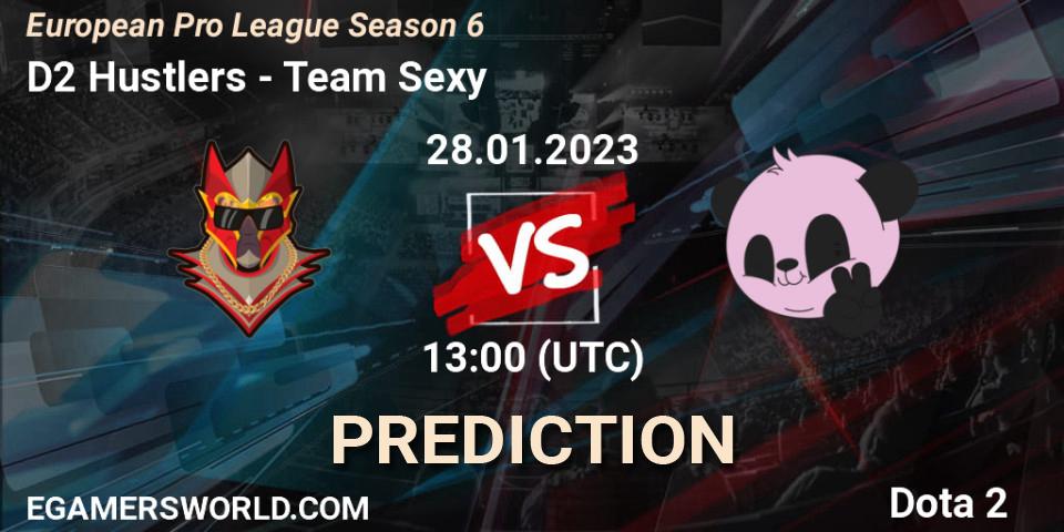 Prognoza D2 Hustlers - Team Sexy. 28.01.23, Dota 2, European Pro League Season 6