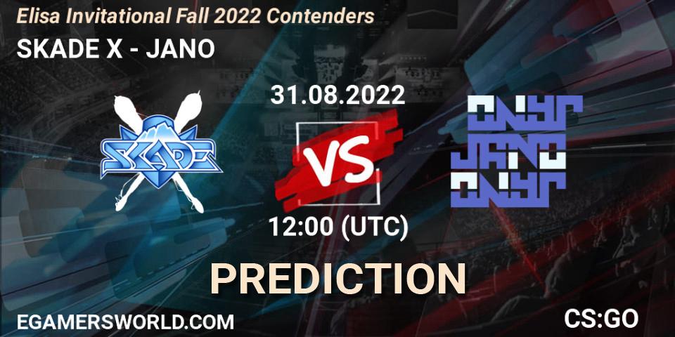 Prognoza SKADE X - JANO. 31.08.2022 at 12:00, Counter-Strike (CS2), Elisa Invitational Fall 2022 Contenders