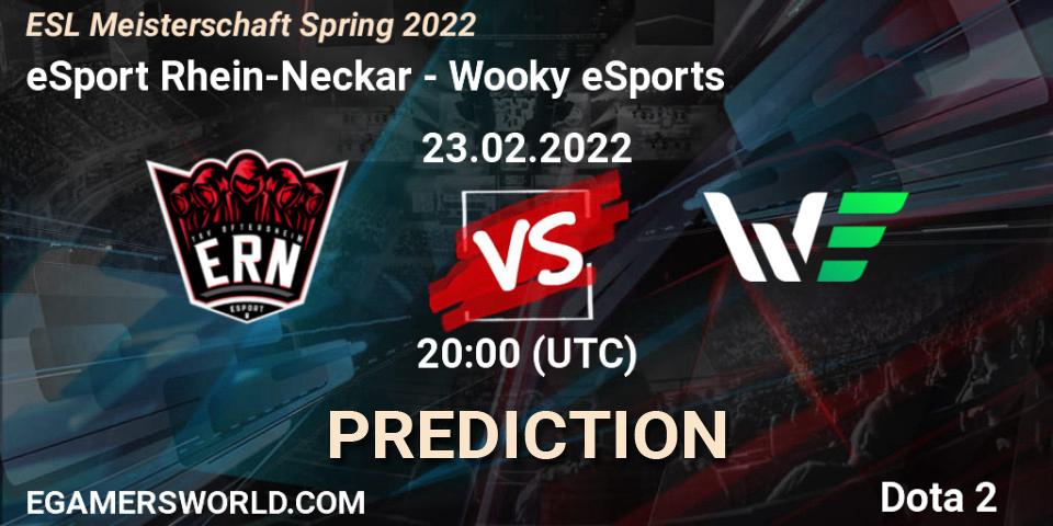 Prognoza eSport Rhein-Neckar - Wooky eSports. 24.02.2022 at 20:00, Dota 2, ESL Meisterschaft Spring 2022