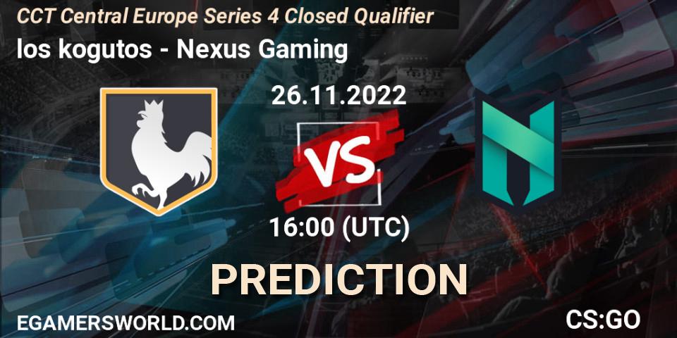 Prognoza los kogutos - Nexus Gaming. 26.11.2022 at 17:00, Counter-Strike (CS2), CCT Central Europe Series 4 Closed Qualifier
