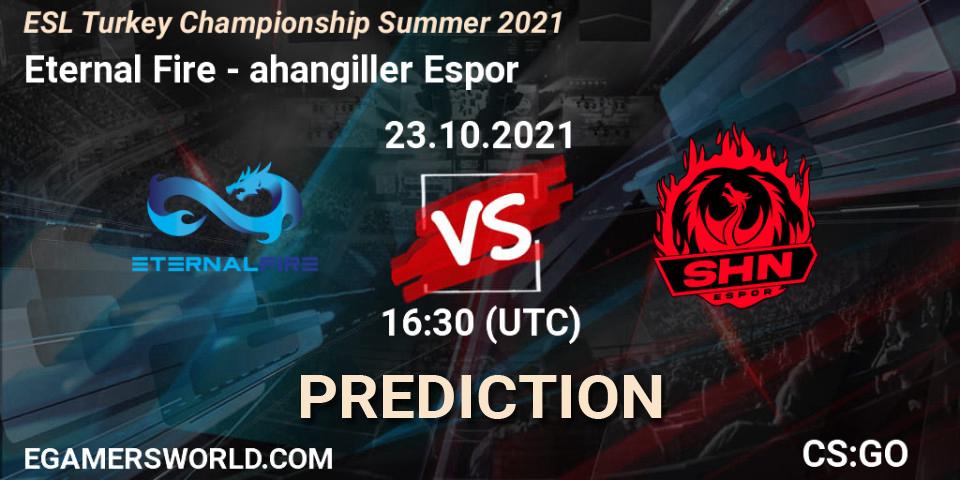Prognoza Eternal Fire - Şahangiller Espor. 23.10.2021 at 16:30, Counter-Strike (CS2), ESL Türkiye Şampiyonası: Summer 2021