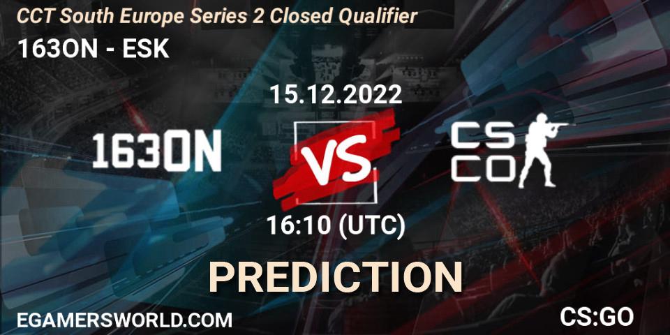 Prognoza 163ON - eSportsKosova. 15.12.2022 at 16:10, Counter-Strike (CS2), CCT South Europe Series 2 Closed Qualifier