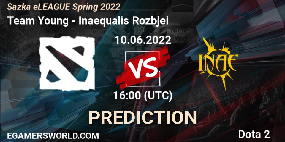 Prognoza Team Young - Inaequalis Rozbíječi. 10.06.2022 at 17:05, Dota 2, Sazka eLEAGUE Spring 2022