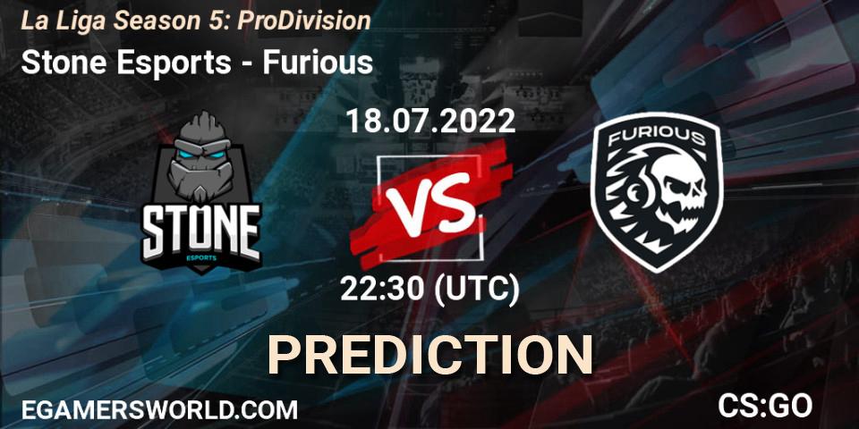 Prognoza Stone Esports - Furious. 18.07.2022 at 22:45, Counter-Strike (CS2), La Liga Season 5: Pro Division