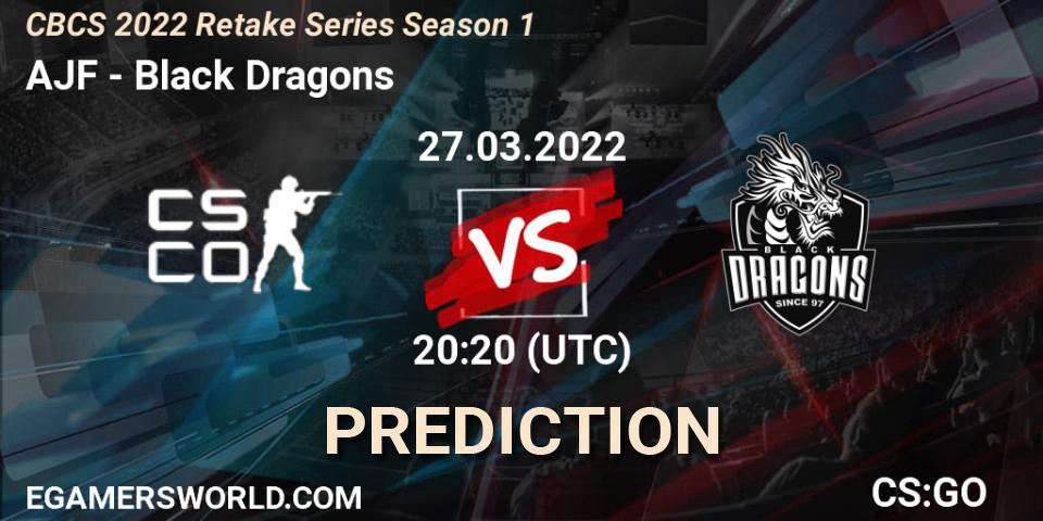 Prognoza Arena Jogue Fácil Esports - Black Dragons. 27.03.2022 at 20:20, Counter-Strike (CS2), CBCS 2022 Retake Series Season 1