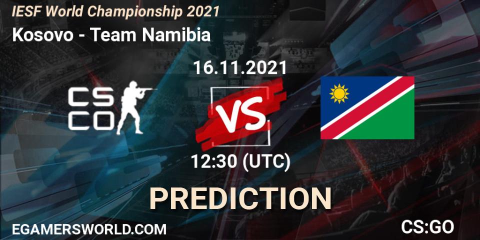 Prognoza Team Kosovo - Team Namibia. 16.11.2021 at 12:45, Counter-Strike (CS2), IESF World Championship 2021