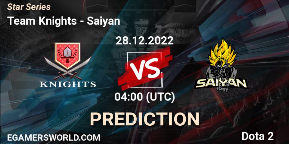 Prognoza Team Knights - Saiyan. 28.12.2022 at 04:10, Dota 2, Star Series