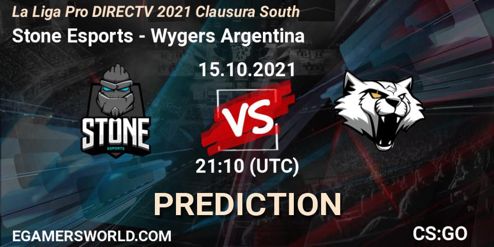 Prognoza Stone Esports - Wygers Argentina. 15.10.2021 at 21:10, Counter-Strike (CS2), La Liga Season 4: Sur Pro Division - Clausura