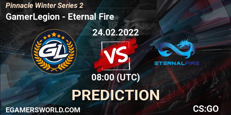 Prognoza GamerLegion - Eternal Fire. 24.02.2022 at 08:00, Counter-Strike (CS2), Pinnacle Winter Series 2