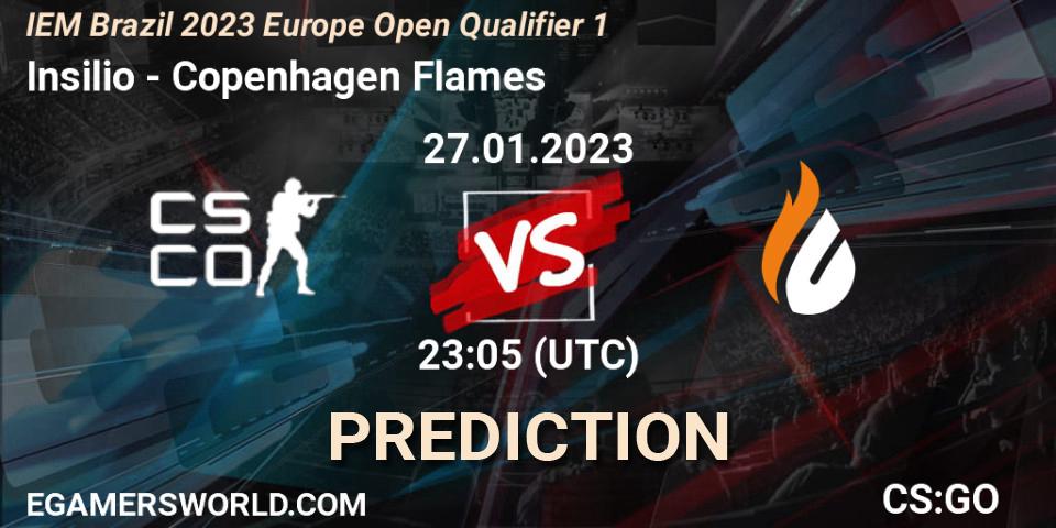 Prognoza Insilio - Copenhagen Flames. 28.01.23, CS2 (CS:GO), IEM Brazil Rio 2023 Europe Open Qualifier 1