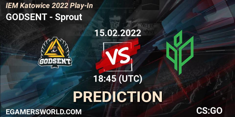 Prognoza GODSENT - Sprout. 15.02.2022 at 20:25, Counter-Strike (CS2), IEM Katowice 2022 Play-In