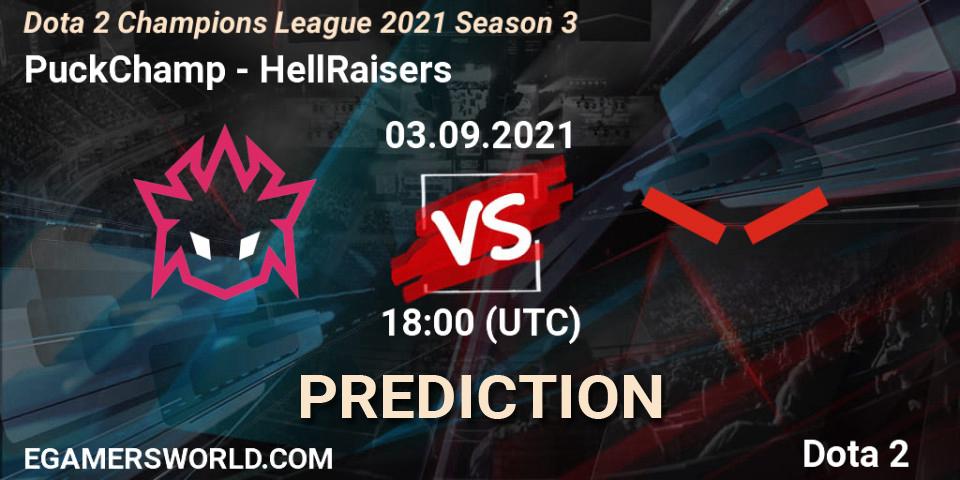 Prognoza PuckChamp - HellRaisers. 03.09.2021 at 18:00, Dota 2, Dota 2 Champions League 2021 Season 3