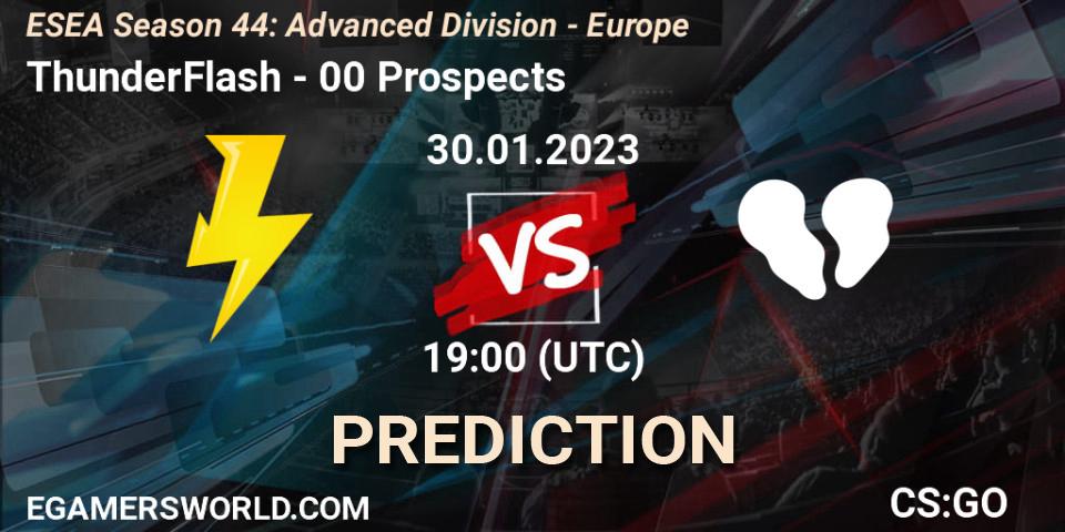 Prognoza ThunderFlash - 00 Prospects. 07.02.23, CS2 (CS:GO), ESEA Season 44: Advanced Division - Europe